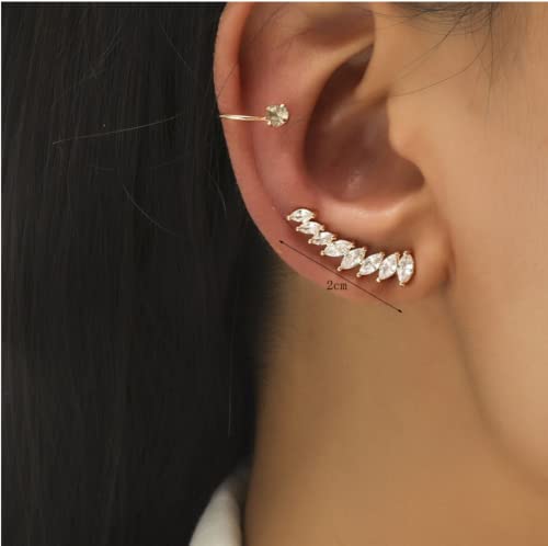Ear Cuff For Women Ear Wrap Earrings Adjustable Ear Cuffs Leaf Cuffs Helix Cartilage Clip On Wrap Earrings Ear Piercing Jewelry Gifts For Teen Girls C #TOP4