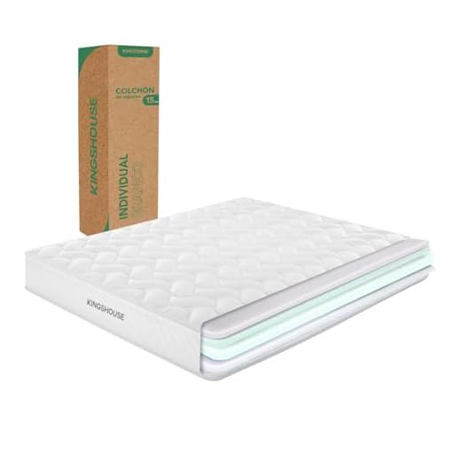 Kingshouse | Colchón en Caja Individual Color Blanco - Espuma de Alta Densidad - (LAxANxAL) 190x100x15 cm - Antiácaros e Hipoalergénico - Adaptable y Suave - Firmeza Justa