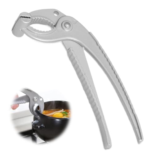 YUVKIN Pince Multifonction en métal, 1 Pièce Clip anti - blanchiment, Air Fryer, Pince pour Plat Chaud, Résistance aux Hautes Températures, Isolante pour Four, Bouilloire, Micro-ondes