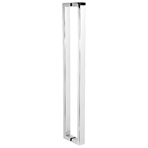 Puxador Inox U Para Porta Pivotante Alto Brilho 80cm