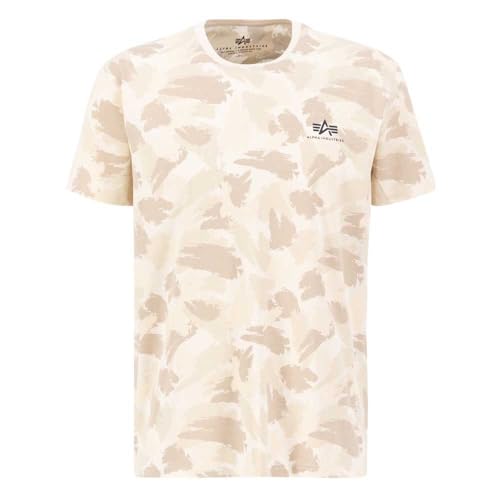 Alpha Industries Basic T Small Logo Camo T-Shirt für Herren Sand Camo – Ansicht 1
