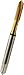 GUHRING 9039160054860 Spiral Point Tap, Plug, Cobalt, TiN Coating, 3 Flute, 12-24 Size