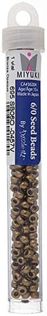 Miyuki Seed Bead 6/0 APX.22g - Bronze Opaque Metallic Japanese Glass Seed Beads