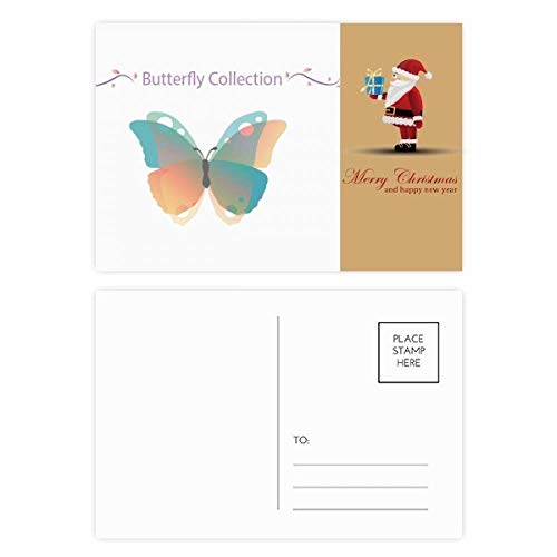 Cartes postales père Noël collection papillon pour écrire vos voeux facilement