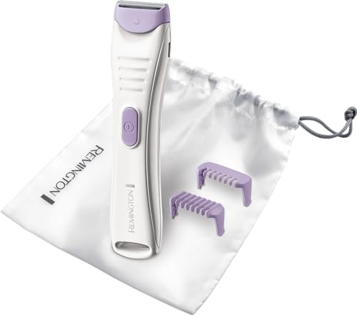 Remington BKT4000 Cordless Bikini Trimmer For Women | Smooth & Silky, Wet & Dry Use, Ideal for Shower, Precision trimmer | Comfort combs 2 length settings - 2mm & 4mm, Beauty Bag | Anti-Cut & Irritation