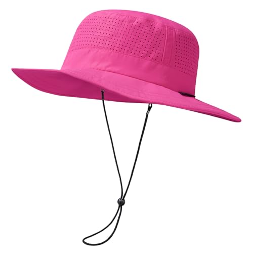 Image of UPF 50+ Bucket Sun Hat with Laser Perforated Mesh Cooling Adjustable Breathable Lightweight for Outdoor Men Women