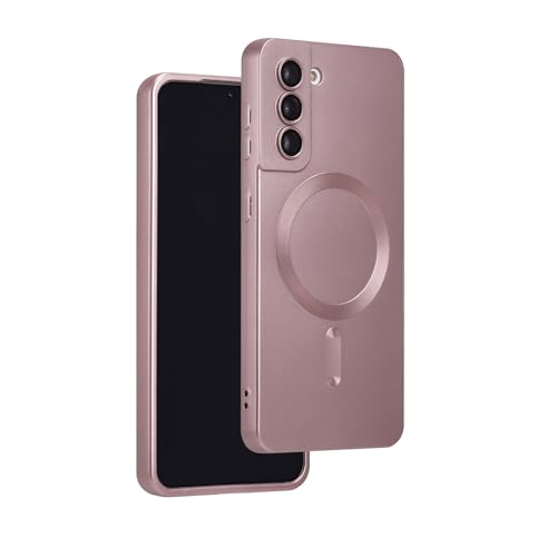 Image of Yetagso Case for Galaxy S21, Soft Silicone Phone Case with Camera Protection, Slim Fit Anti-Scratch with MagSafe, Pink