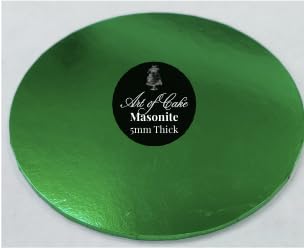 Art of cake® Glossy Masonite Cake Board (5mm Thick) (10, Green, 12")