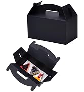 Bagmad 50 Pack Plain Black Small Gift Paper Bags With Handles - 5.25x3.25x8 Inch Kraft Bags For Retail & Crafts - View #3
