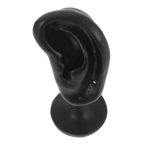 BEBEMOKO - BEBEMOKO Creative Earring Display Stand with Ear Model for Studs and Earrings Black Photo Prop Organizer for