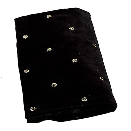 NPRC Women/girls unisex ethnic unstitched Velvet with golden jacquard work solid fabric/cloth/dress material for blouse (1 Mtr)-image-44