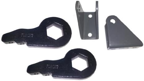 QSA 2" FORGED Adjustable Torsion Leveling Lift Keys + Shock Extenders - Compatible with 2000-2010 Chevrolet GMC 1500HD, 2500HD, 3500HD, Fits RPO Codes FK2-FK3, FF6-FF7, FF8-FF9 Codes in Glove box!