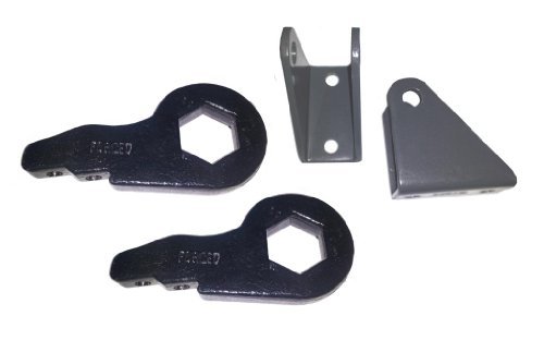 QSA 2" Adjustable Torsion Leveling Lift FORGED Keys + Shock Extenders - Kit is Compatible with 2000-2010 Chevrolet Silverado 1500HD, 2500HD, 3500HD Fits RPO Codes FK2-FK3, FF6-FF7, FF8-FF9 Check Glove Box!