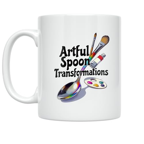 Art Enthusiast Coffee Mug - Upcycled Spoon Transformations Design -