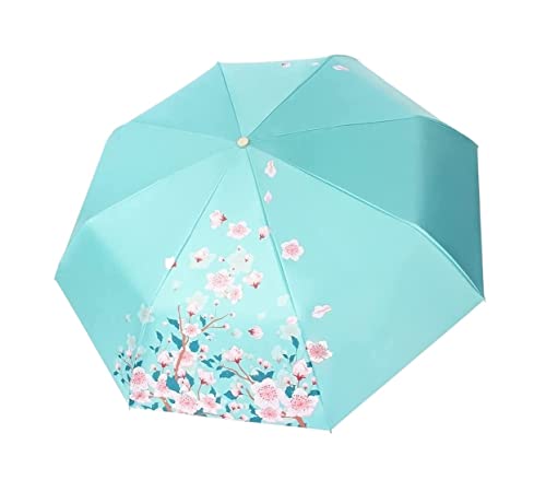 HDICUHNANU Paraguas Resistente Al Viento Paraguas Automático Nórdico, Paraguas Soleado, Tres Protectores Solares De Impresión, Paraguas para Mujer Paraguas Mujer Hombre
