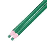 QUARKZMAN 2 Stück Abziehbare Fettstifte Farbige China Marker Für Glas Metall Kunststoff Papier Nicht Anspitzbare Wachsmalstifte Zum Malen Zeichnen Markieren Grün