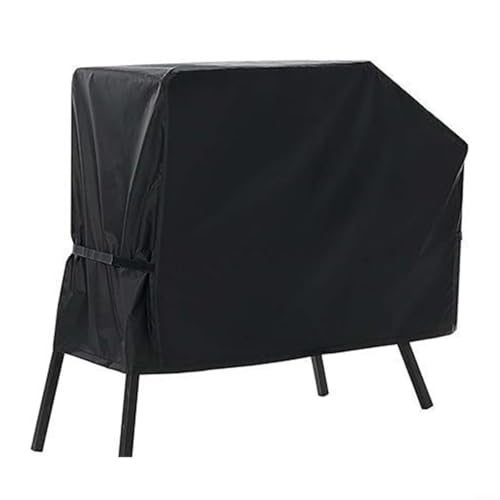 TONIXY Copertura per griglia portatile, impermeabile, 56 cm, tessuto 420D/210D, con cappuccio e supporto, cinghie antivento per protezione barbecue all'aperto (600D)
