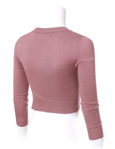 Image of Allsense Women's Cropped Bolero Shrug Cardigan | 3 /4 Sleeve, Button Down, Lightweight Knit Sweater