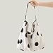 Fashionable Dot Design Underarm Purse Spacious Canvas Bag Lightweight Shoulder Purse For Daily Office Essential