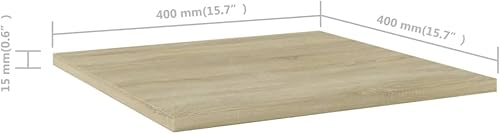 Miniatura 60 de Juego de 4 tableros de estantería, paneles de repuesto, unidades de almacenamiento, estantes de exhibición organizadores, gris hormigón, 31.5 x 11.8