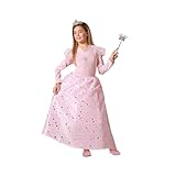 Atosa | Disfraz de Hada Madrina Rosa con Estrellas para Niña | Incluye Vestido Largo con Detalles Plateados | Disfraces Infantils Ideales para Carnaval, Halloween y Fiestas Temáticas | 7-9 Años