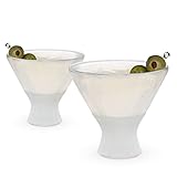 Host Stemless Martini Glasses, Cocktail Glasses, Double Walled Insulated Drinking Glass, Frozen Cups to Keep Your Drinks Cold, Set of 2