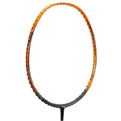 Li-Ning 3D Calibar X Drive Carbon Graphite Strung Badminton Racquet, 82 Grams, 30 Lbs String Tension and Free Full cover(Dark Grey/Gold)