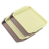 Obstnny 4-Pack Plastic Fast Food Serving Trays, 16.7" x 11.8", R