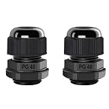 Anyinn Cable Gland PG48 2 Packs IP68 Waterproof Nylon Cable Connectors with Locknut and Gaskets - Suitable for...