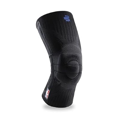 Bauerfeind Sports Knee Support NBA - Officially Licensed Basketball Knee Brace - Relief and Stabilization - Targeted Compression - Lightweight & Durable - Black, X-Small