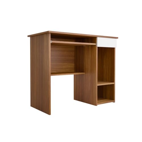 Image of Victor Engineered Wood Study Table | Multi-Purpose Study Table | Computer Table for Students | Office Table with 1 Drawers | Desk for Work from Home | 1 Year Warranty - Leon Teak