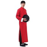 Asia China Kung-Fu Tai-Chi & Meditations Shaolin Mantel T-Shirt Baumwolle (XL, Rot)