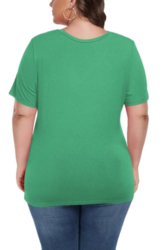 Image of ForHailey Women's Plus Size Halloween Shirts Fall Pumpkin T-Shirt Short Sleeve Graphic Tees Tops