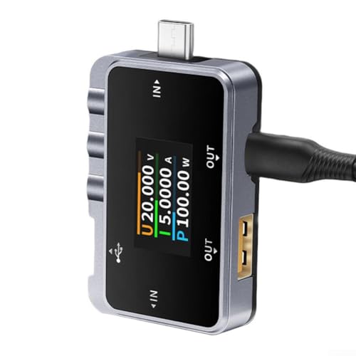 Multímetro digital 2 en 1, medidor de potencia FNAC-28 USB C, medidor de voltaje y corriente, detector de cargador rápido de banco de energía