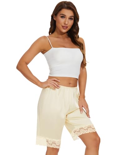 Image of MANCYFIT Pettipants for Women Under Dress, Long Culotte Slip