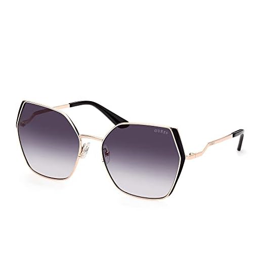 Guess GU7843 Gafas, Shiny Rose Gold, 61 para Mujer
