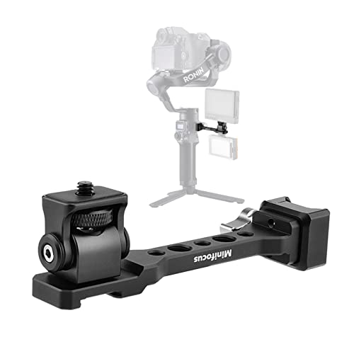 MINIFOCUS Adjustable Camera Monitor Mount with Quick Release NATO Clamp, 360° Rotatable Field Monitor Bracket with 1/4
