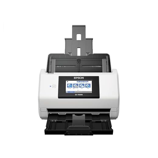 Scanner Epson DS-790WN com Wi-Fi, Ethernet, USB, ADF, Duplex Automático e Bivolt – Branco
