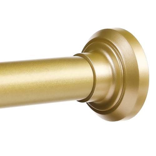 ENJOYBASICS Gold Shower Curtain Rod 30 to 78 Inch Stainless Steel Adjustable Spring Tension Rods No Drilling for Bathroom Closet Window Room Divider Will Not Rust Non-Slip by ENJOYBASICS - Used condition - CA$15.47