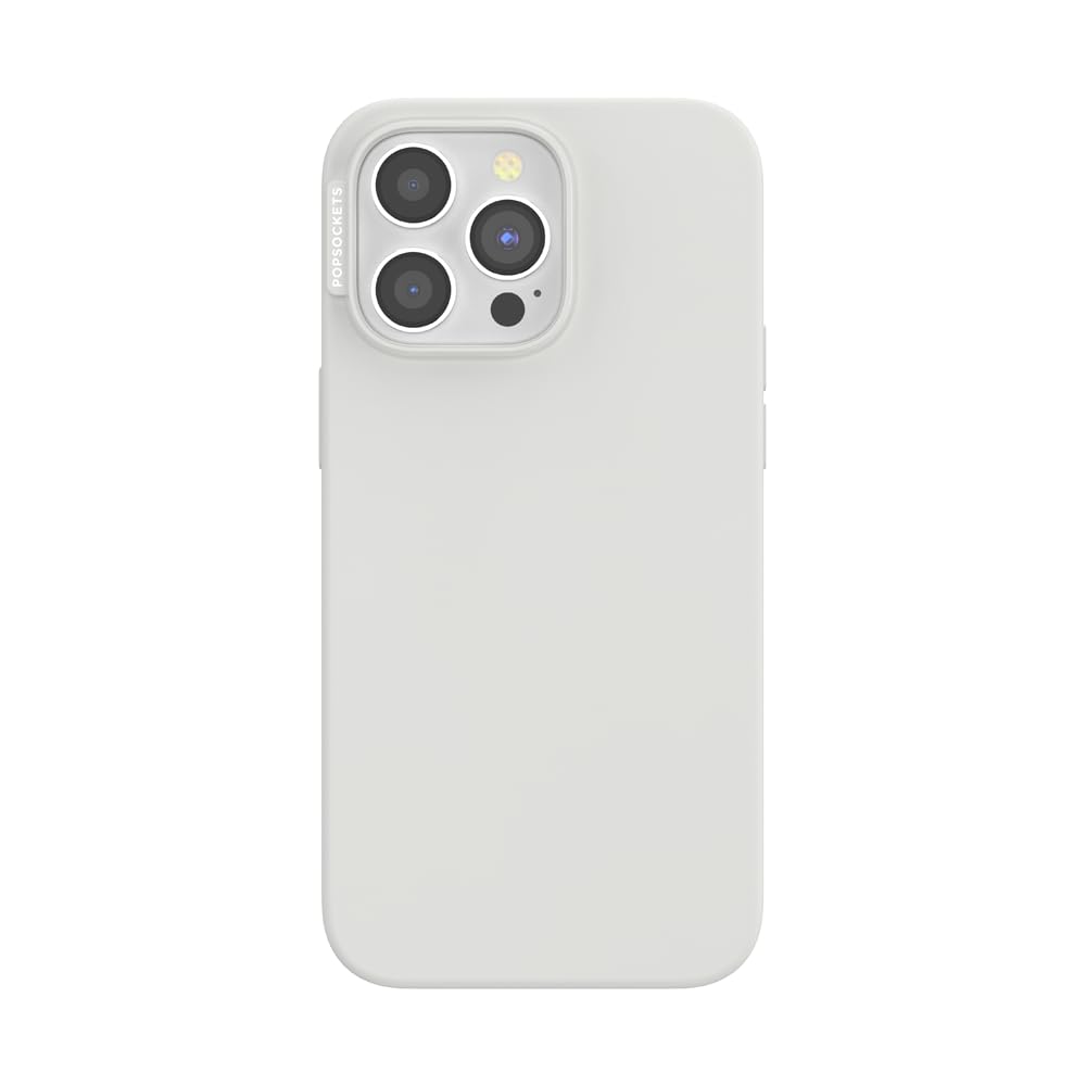 PopSockets iPhone 15 Pro Max Phone Case with MagSafe, Wireless Charging Compatible, White - Horchata