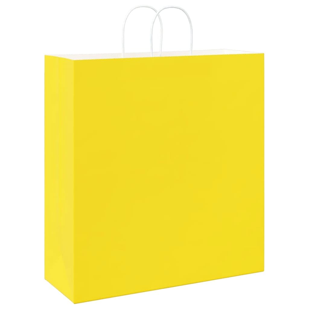 Papiertragetaschen 50 Stk Mit Henkeln Gelb 45x17x48 Cm