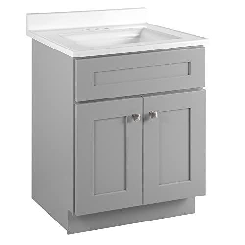 Design House Brookings 25 Inch Bathroom Vanity with Cultured Marble