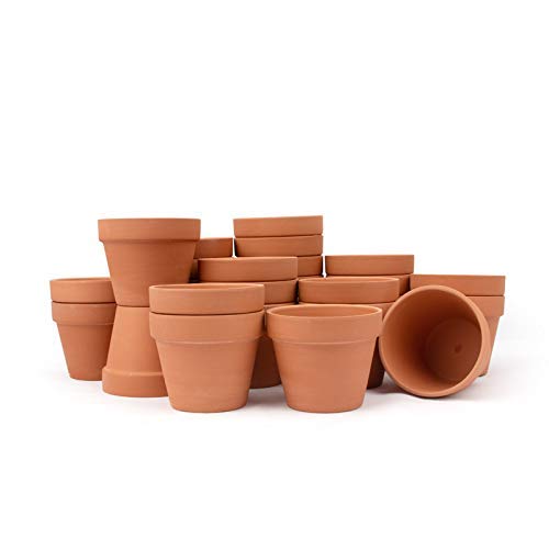 Spring Water [26 Pack] 4" Planter Nursery Pots Terracotta Pot Clay Pots Clay Ceramic Pottery Cactus Flower Pots Succulent Nursery Pots Garden Terra Cotta Pots With Drainage Hole (4") #TOP2