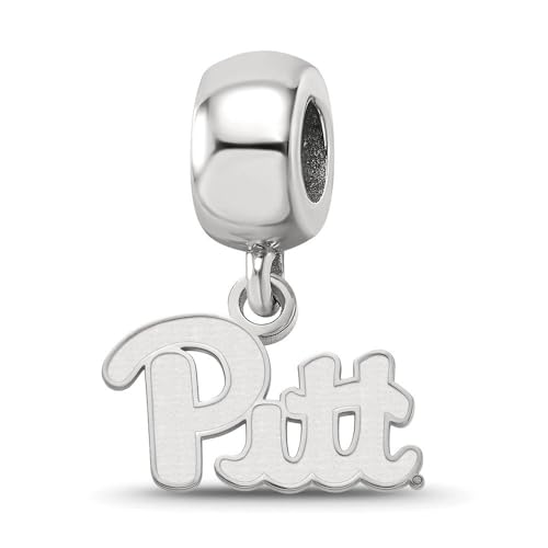 LogoArt Sterling Silver Univ. of Pittsburgh XS 'Pitt' Dangle Bead Charm