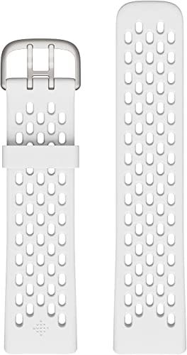 Bracelet de sport Fitbit Charge 5 blanc givré taille S silicone perforé