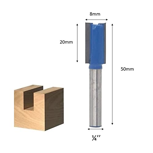 Fresa Reta Para Tupia Haste 6mm Corte 8mm x 20mm