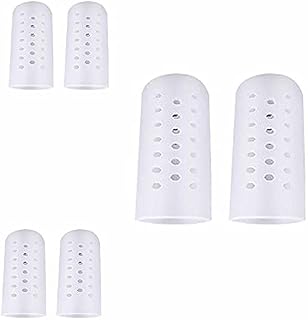 JANEMO 3 Pair Gel Toe Caps,S/M/L Sizes Soft Durable Breathable Hole Toe Protectors,Use for All Kinds of Shoes,The Best Choice for Sports Lovers and Toe Pain
