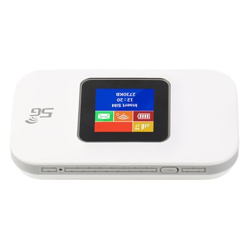 Image of Mobile WiFi Hotspot Router 4G Portable WiFi 1.44in Color Screen Mobile Hotspot Router with Micro SIM Card Slot for Phone Tablet Laptop (White)