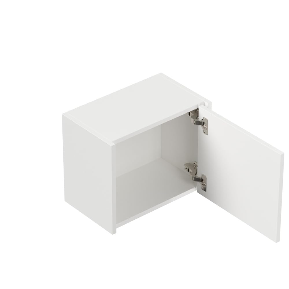 Magnolia Home Badmöbelset Roma XL 4-teilig LED-Spiegel Hochschrank 3er Boxen Farbe Weiss Hochglanz
