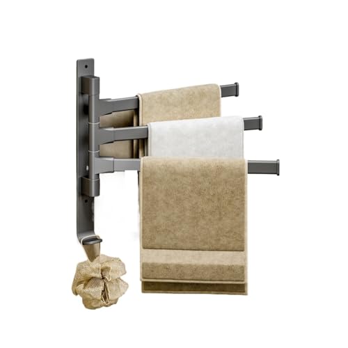 Porte-serviettes rotatif à 180° orientable pour optimiser l'espace de la douche